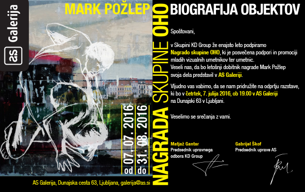 Mark Požlep, Biografija objektov, vabilo