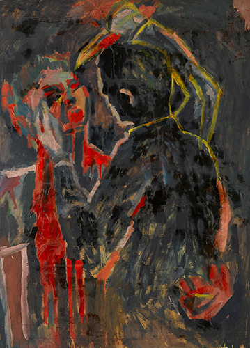 Laibach Kunst, Tarquin and Lucretia, 1980, acrylic on paper, 1415x1045cm